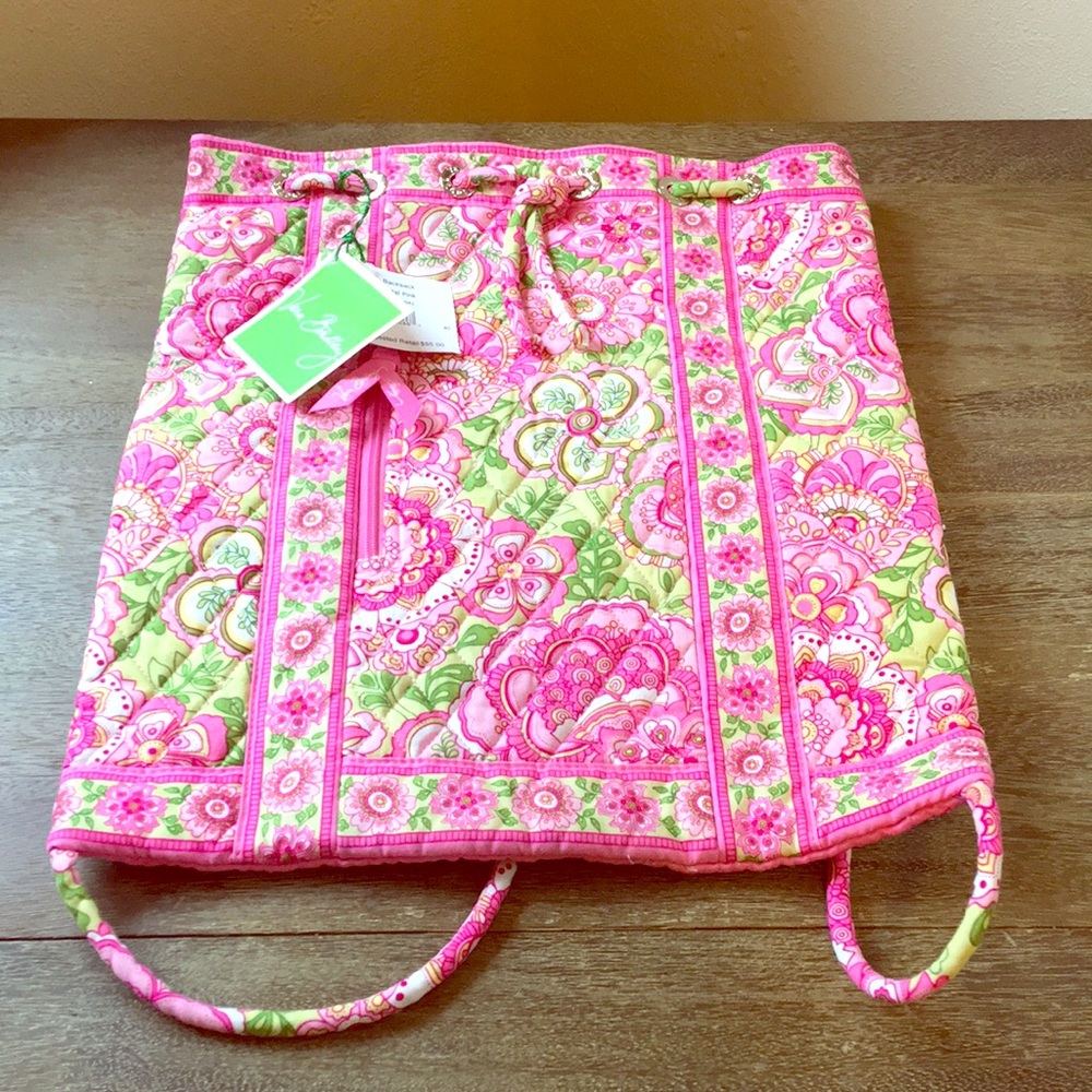 Petal Pink Vera Bradley Backsack NWT
